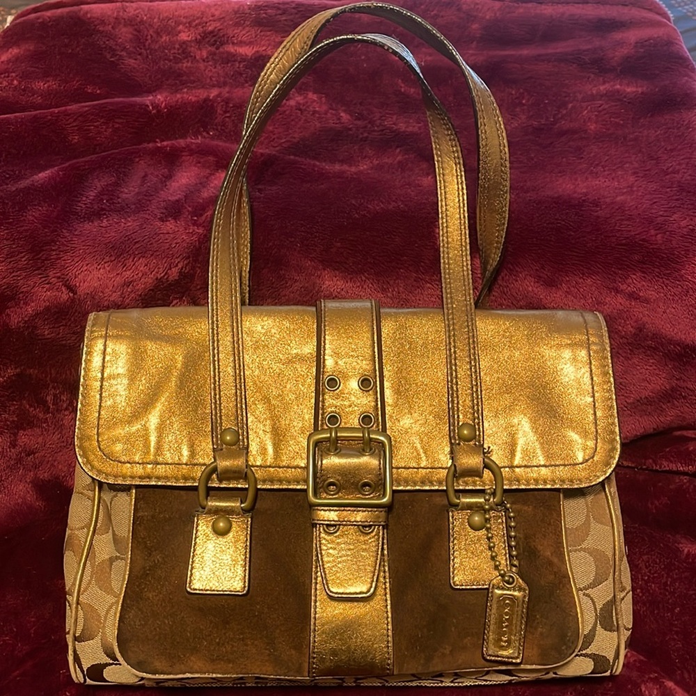 Limited edition Metallic Coach shoulder bag